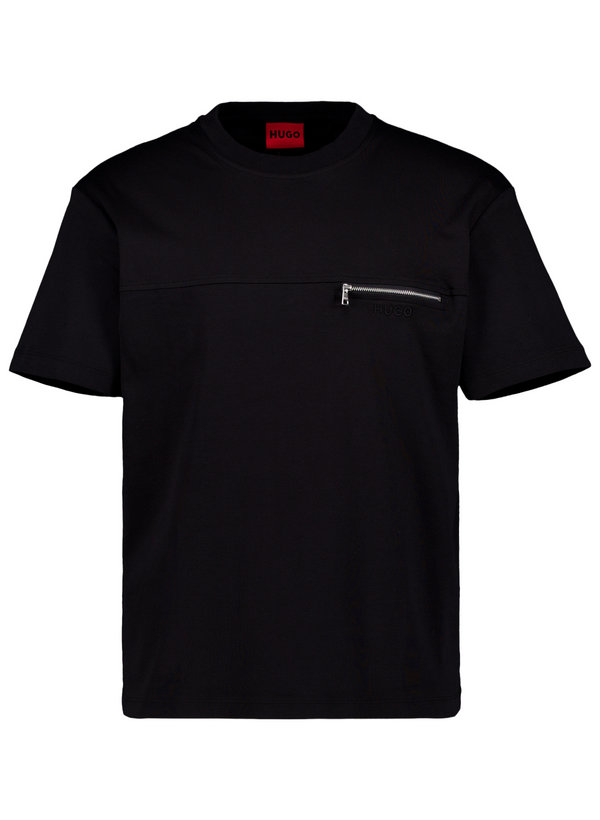 T-Shirt Derenn, Baumwolle, schwarz