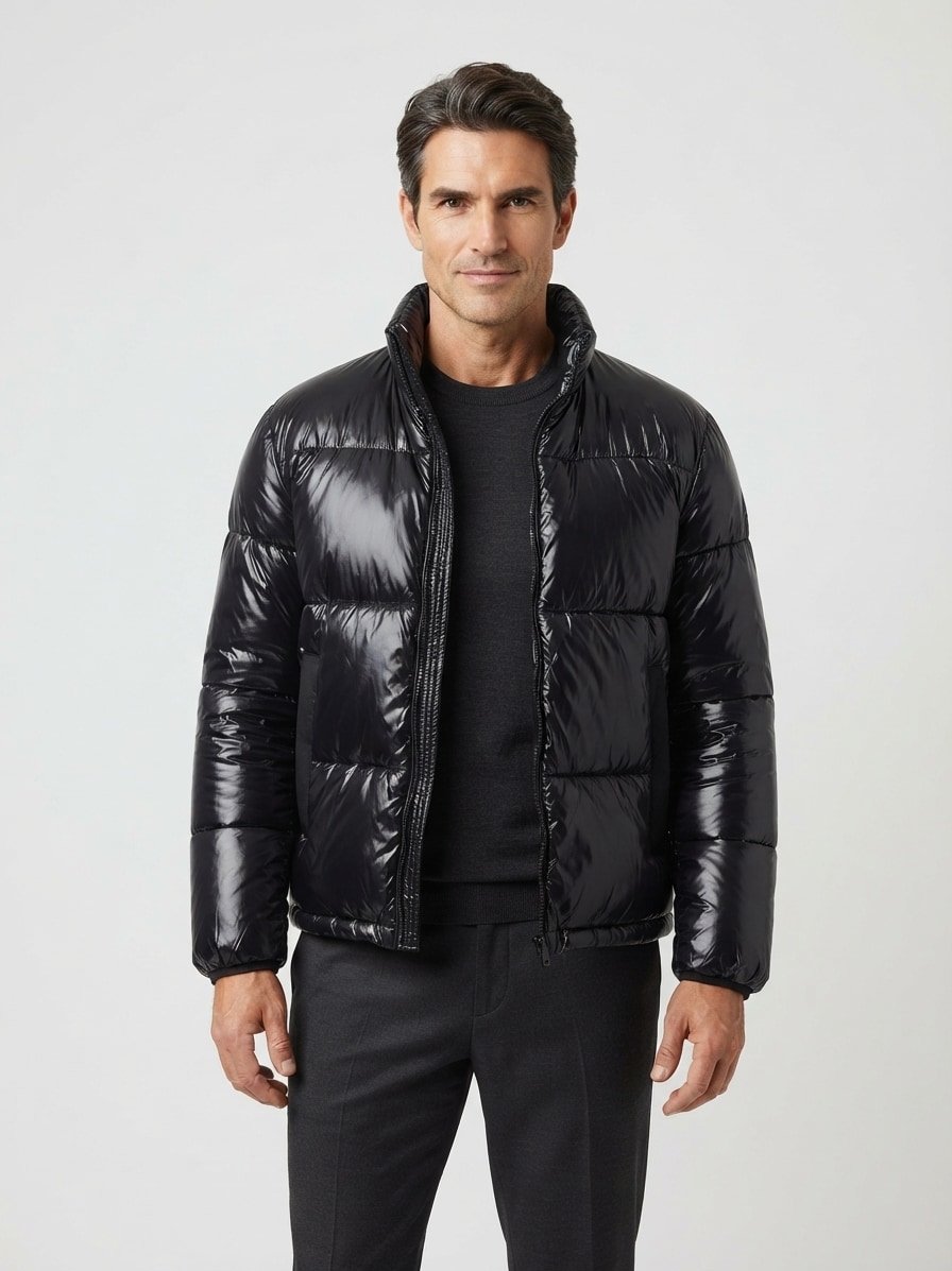 Steppjacke Balto, Mikrofaser wasserabweisend, schwarz
