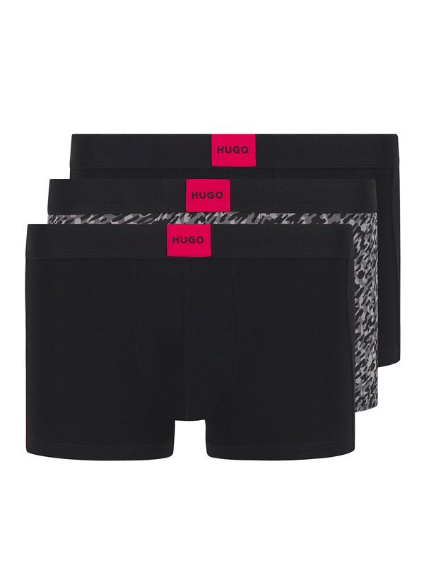 Trunks, Baumwoll-Stretch, schwarz-grau gemustert