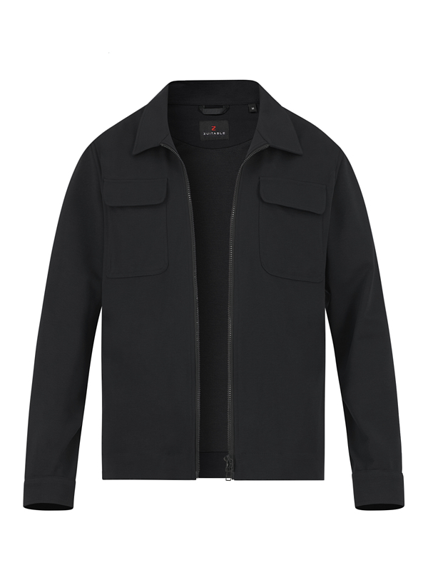 Overshirt DiNew Taylor, Jersey, schwarz