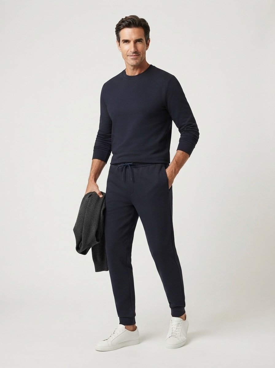 Sweatpants Hadiko, Baumwoll-Stretch, dunkelblau