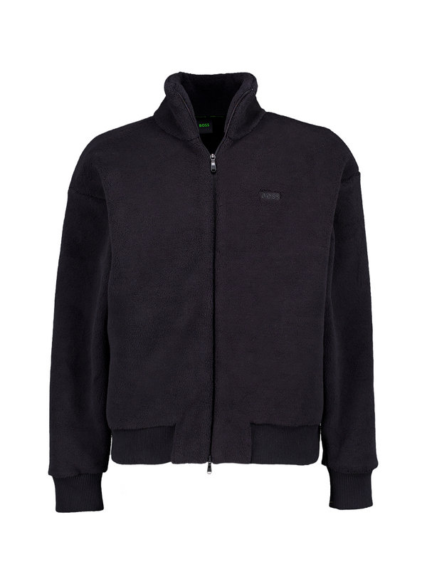 Sweatjacke, Teddy-Fleece, schwarz