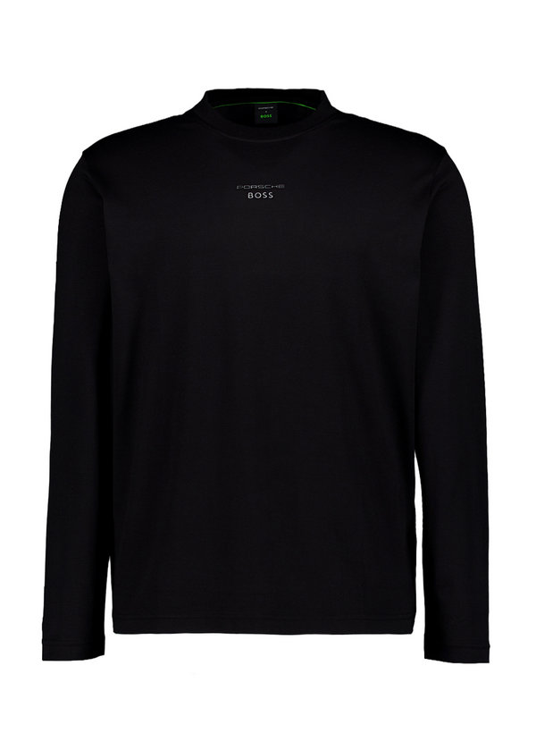Longsleeve, PORSCHE X BOSS, Baumwolle-Lyocell, schwarz