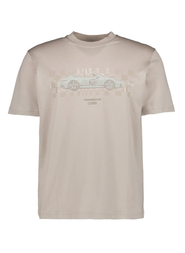 T-Shirt, PORSCHE X BOSS, Baumwolle-Lyocell, beige
