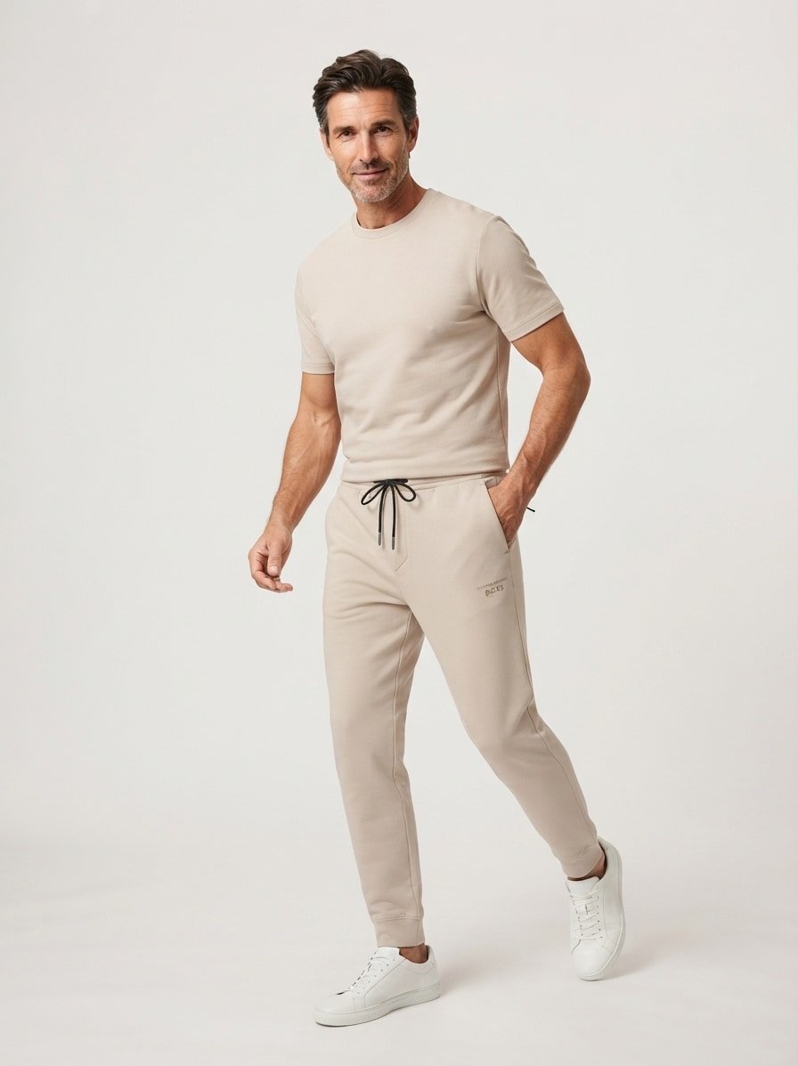 PORSCHE x BOSS Jogginghose, Sweat warmgefüttert, beige