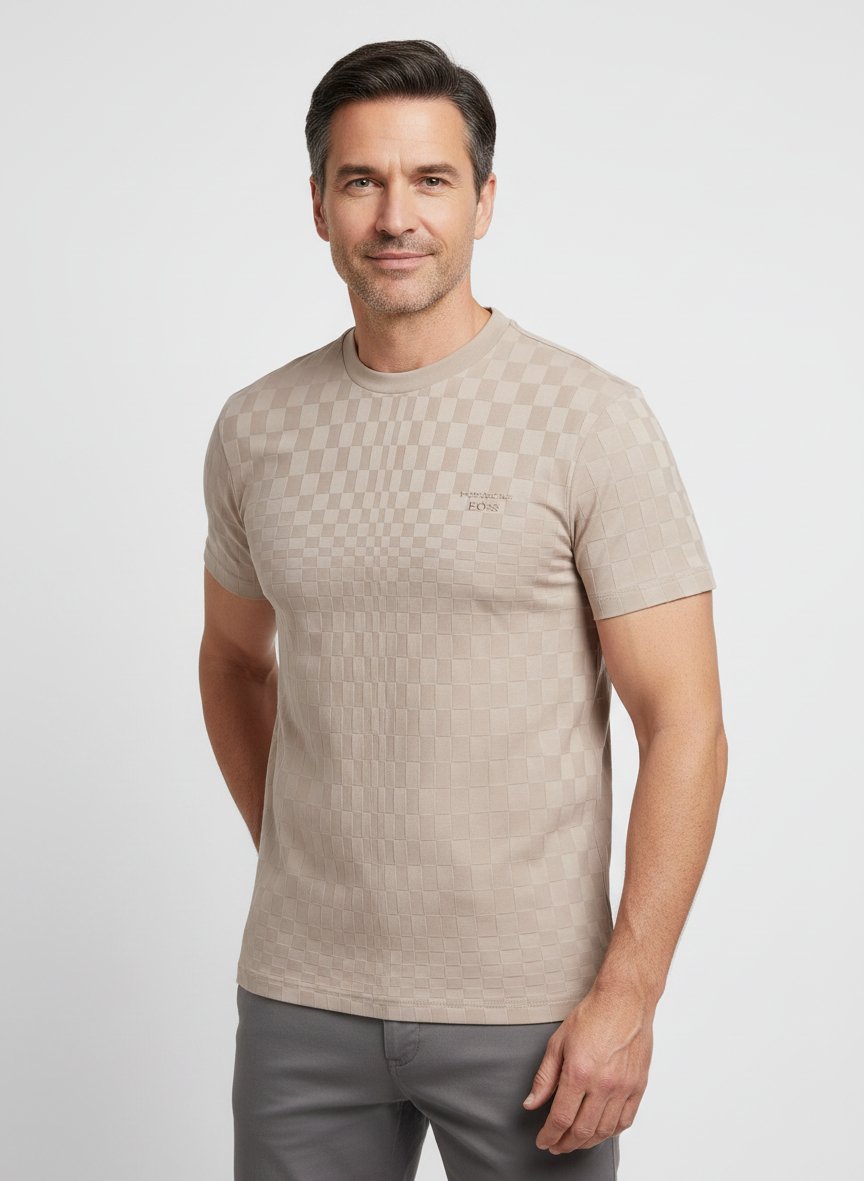 T-Shirt Spirit 70, PORSCHE X BOSS, Baumwolle, beige