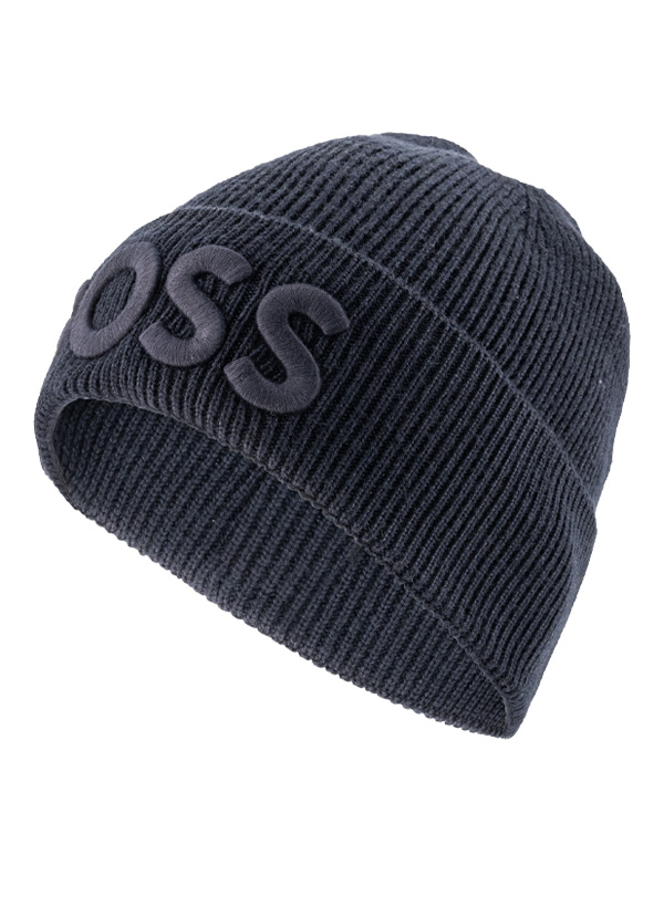 BOSS Orange Herren Mützen/Caps/Hüte blau Schur-Wolle