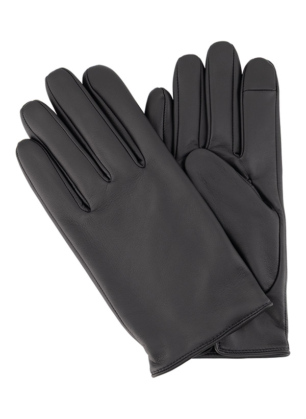 BOSS Orange Herren Handschuhe schwarz Nappa