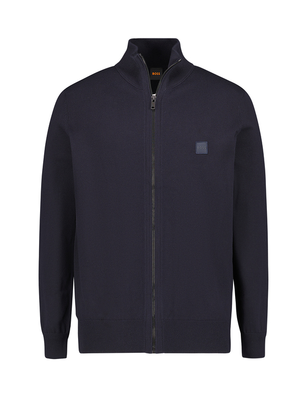 BOSS Orange Herren Cardigan blau unifarben