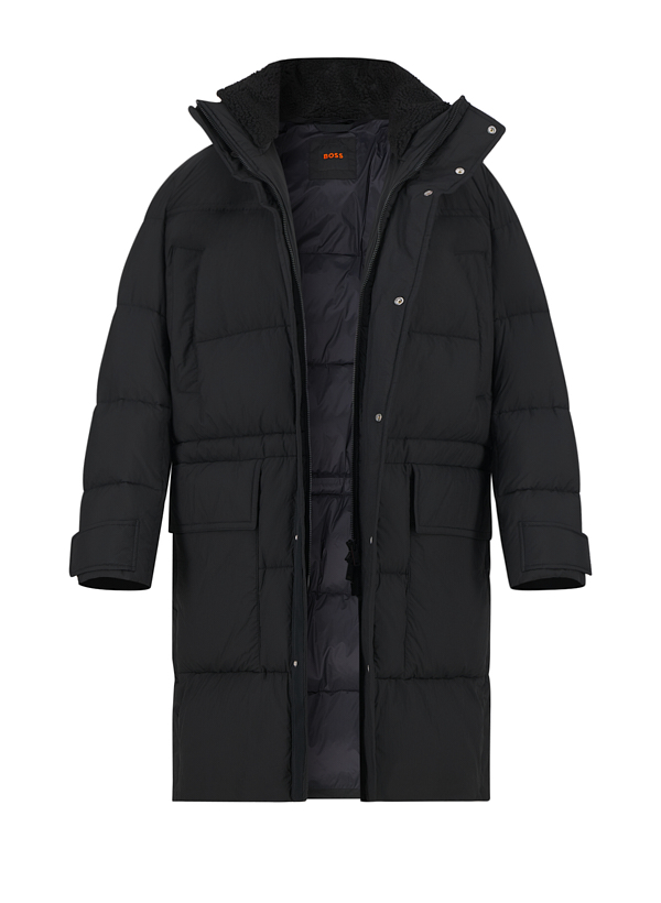 Parka, Mikrofaser wasserabweisend, schwarz