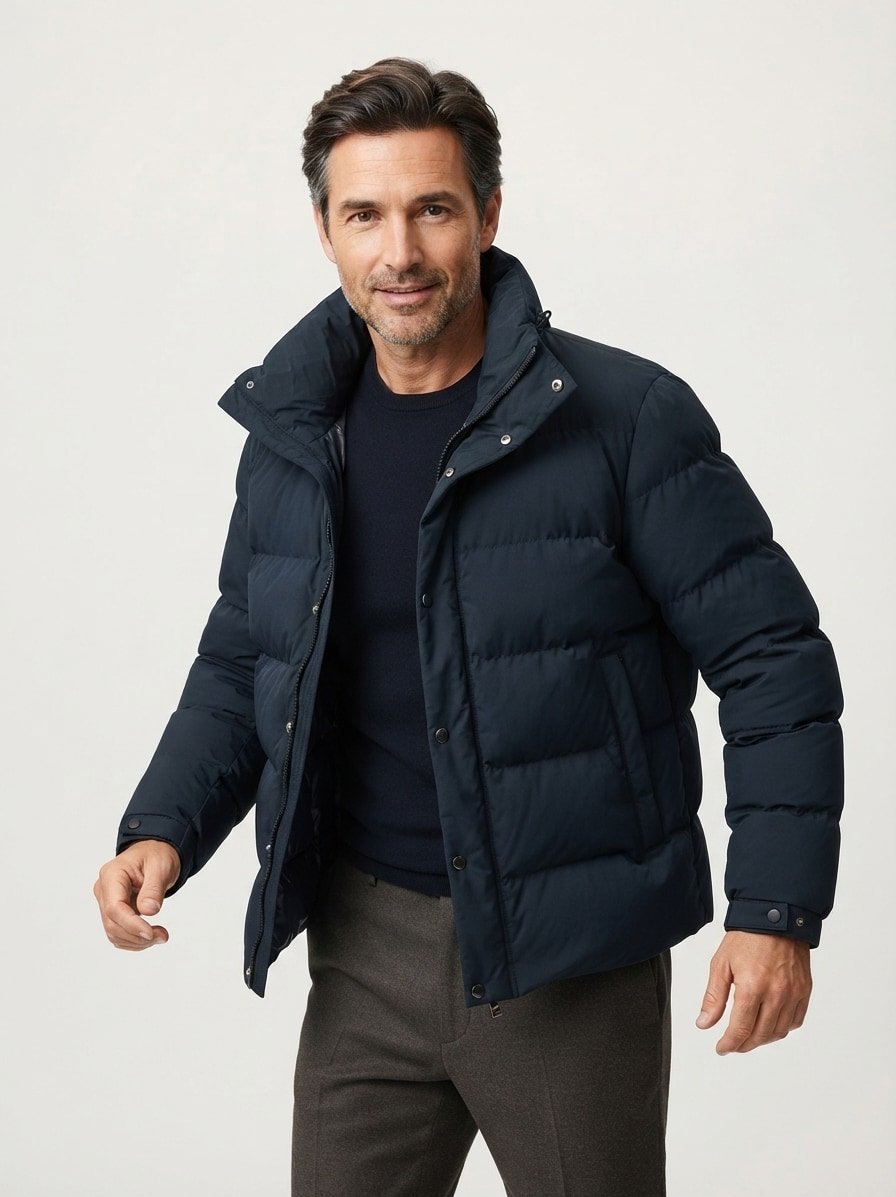 Steppjacke Omaris, Mikrofaser, dunkelblau