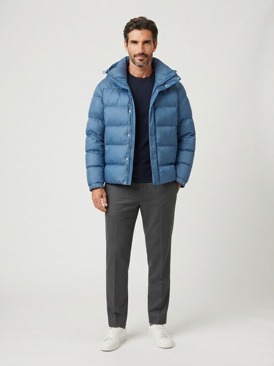 Steppjacke Omaris, Mikrofaser, blau