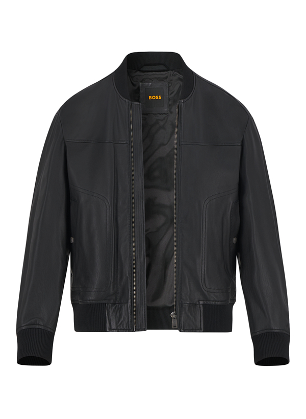 Blouson, Lammleder, schwarz