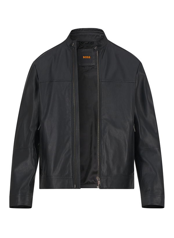 Lederjacke, Lammnappa, schwarz