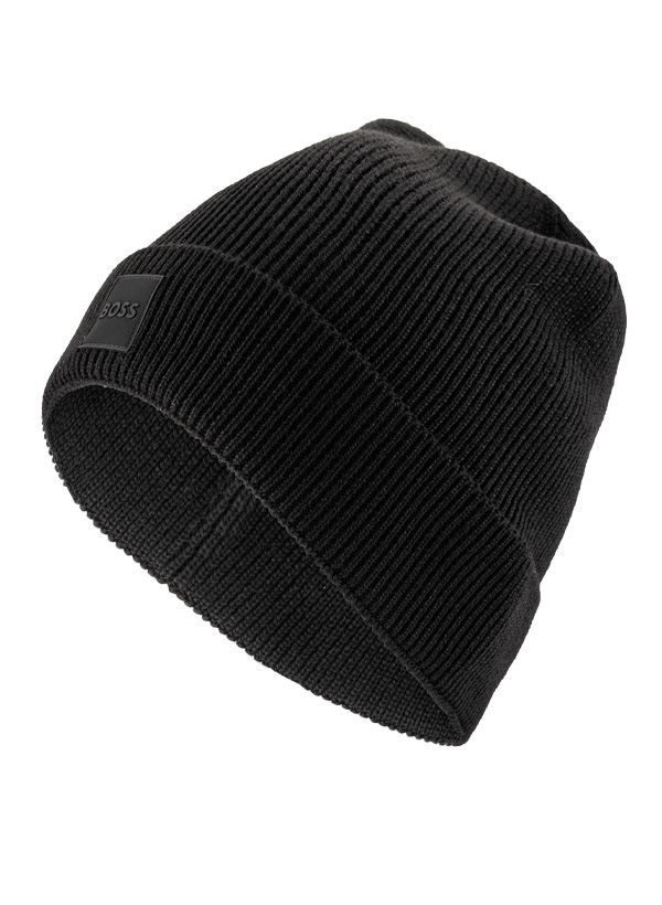 BOSS Orange Herren Mützen/Caps/Hüte schwarz Schur-Wolle