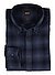 Hemd Rickert, Regular, Flanell, Button-Down, dunkelblau kariert - dunkelblau