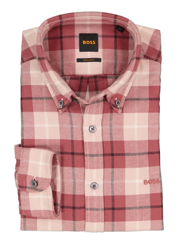 Hemd Rickert, Regular, Flanell, Button-Down, rosenholz kariert