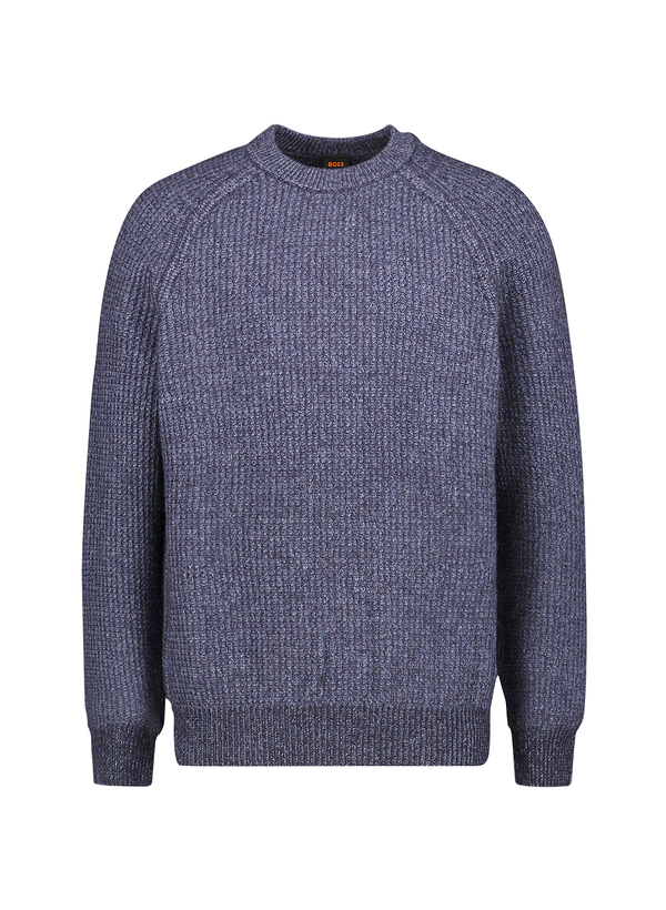 Pullover, Woll-Mischung, dunkelblau meliert
