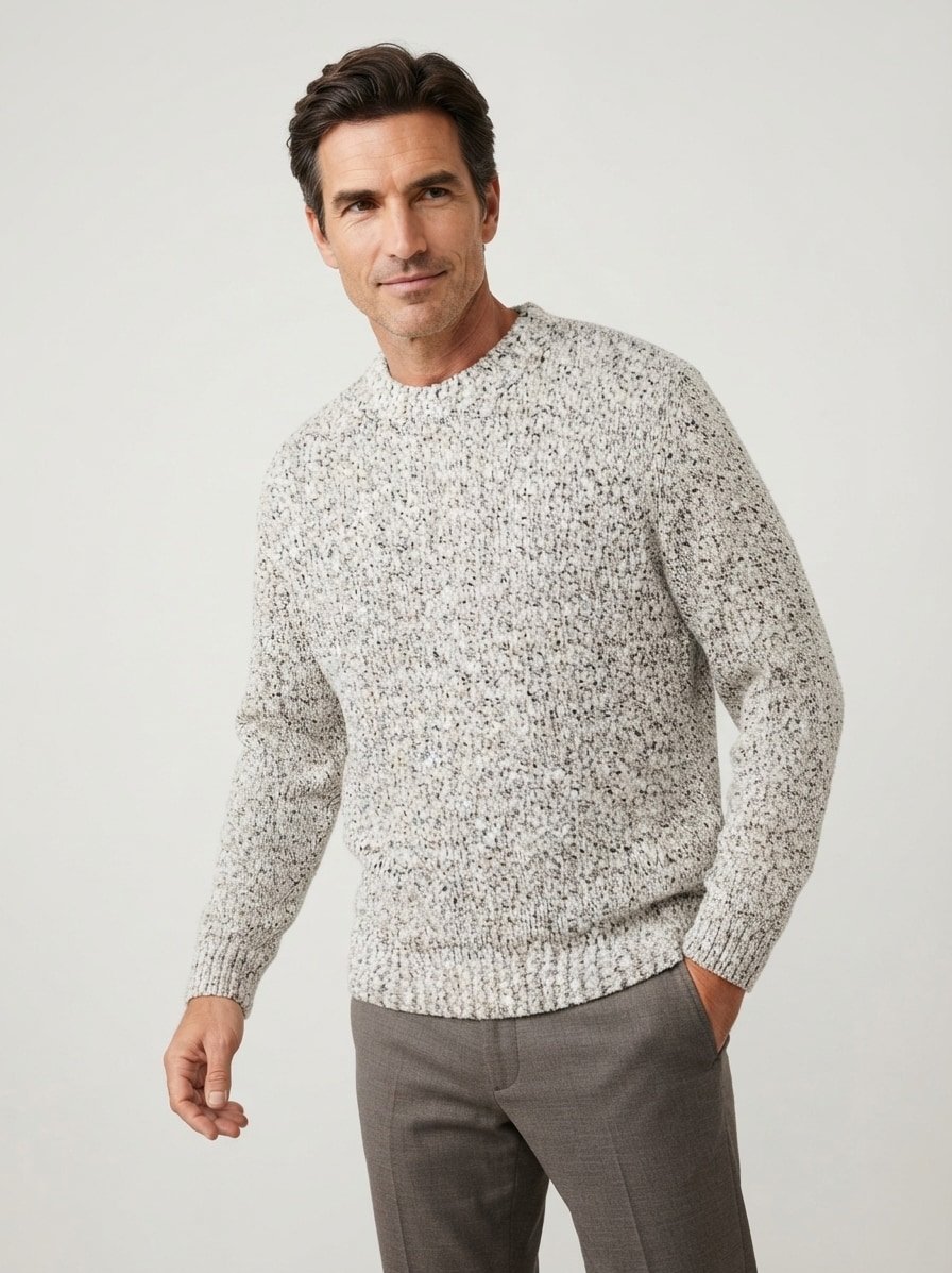 Pullover, Baumwolle, grau