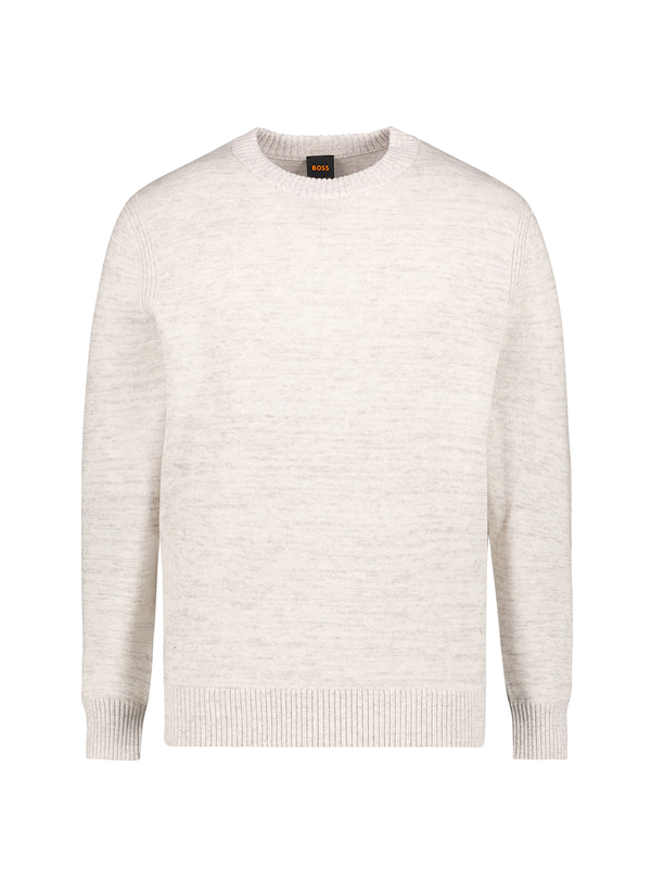 Pullover, Schurwolle, grau-beige meliert