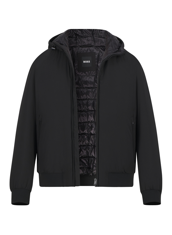 Jacke, Mikrofaser wasserabweisend, schwarz