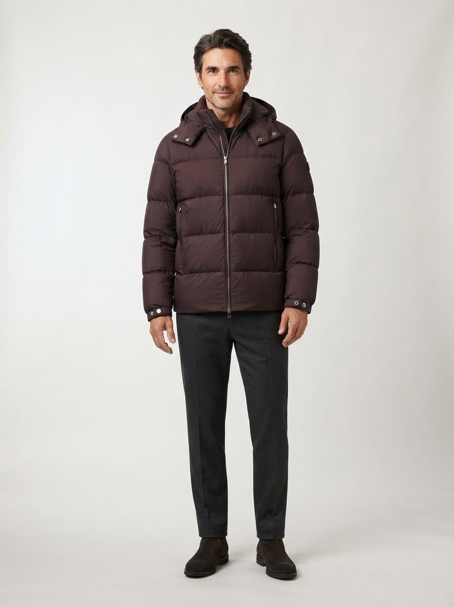 Steppjacke Colter, Mikrofaser wasserabweisend, dunkelbraun