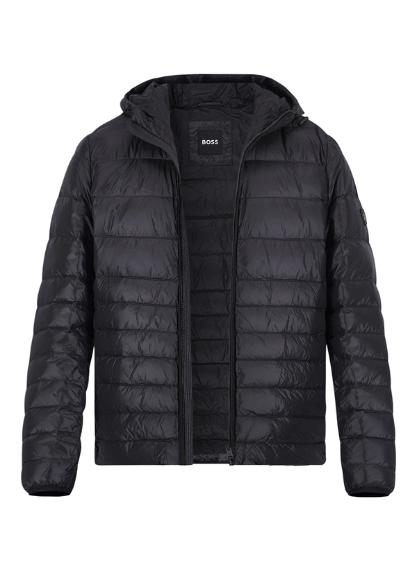 Daunenjacke, Mikrofaser, schwarz