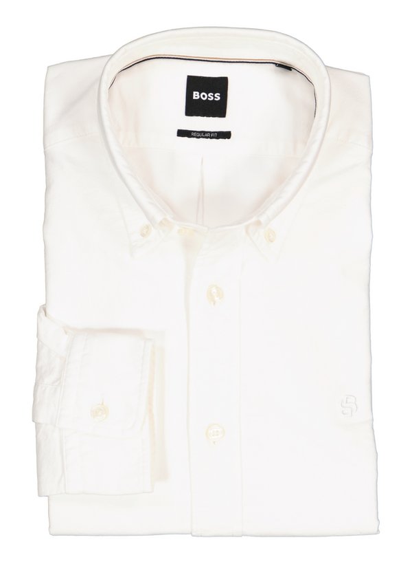 Hemd Liam, Regular, Oxford, Button-Down, weiß