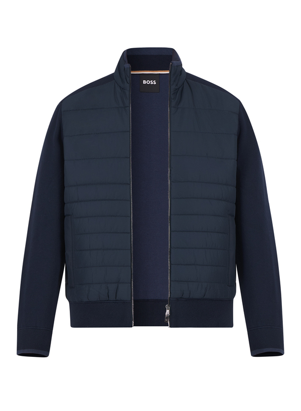 Hybrid Jacke Facente, Baumwolle Mikrofaser, dunkelblau
