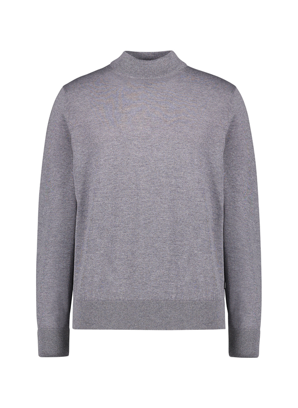 BOSS Black Herren Pullover grau unifarben
