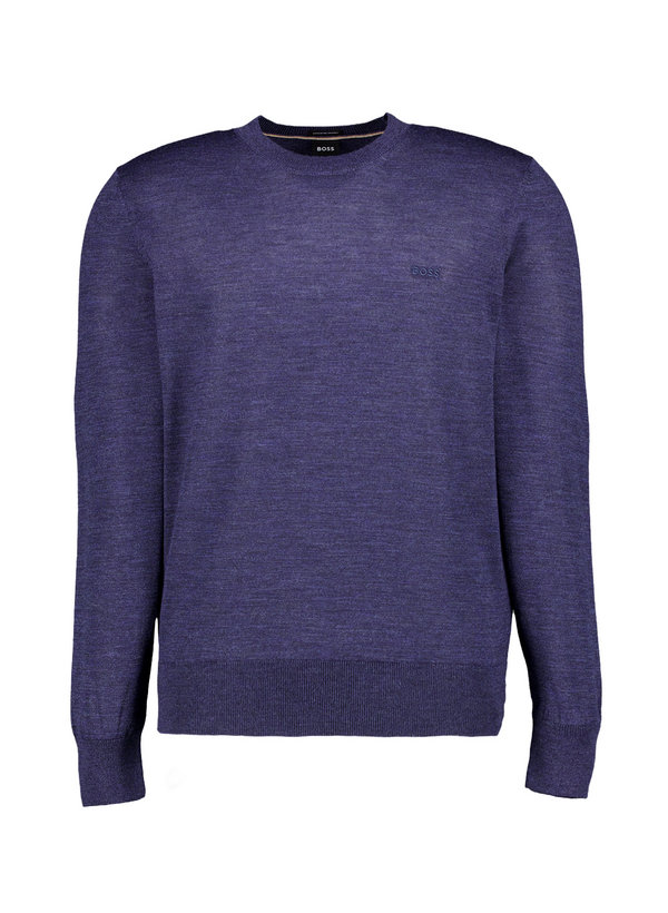 Pullover Leno, Merinowolle extrafein, blau meliert