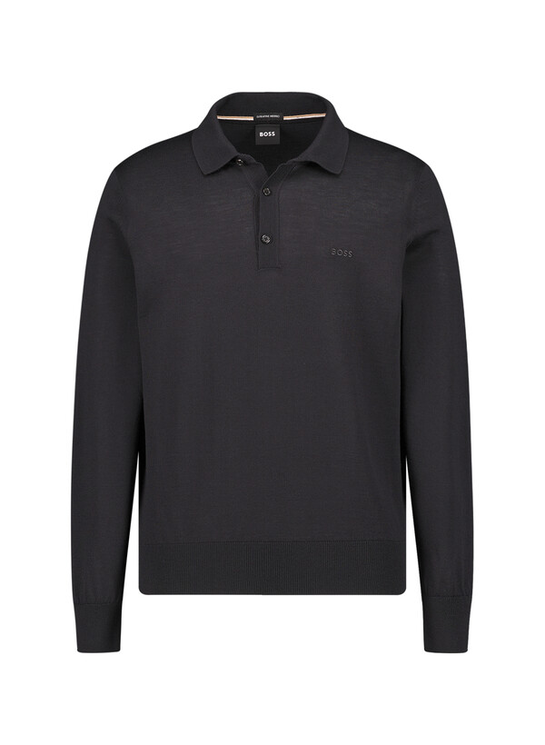 BOSS Black Herren Pullover schwarz unifarben