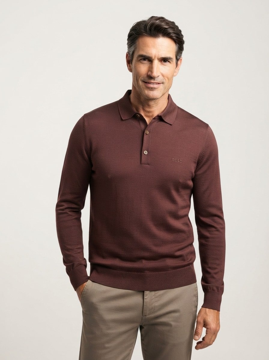 Pullover Lancione, Merino extrafein, dunkelbraun