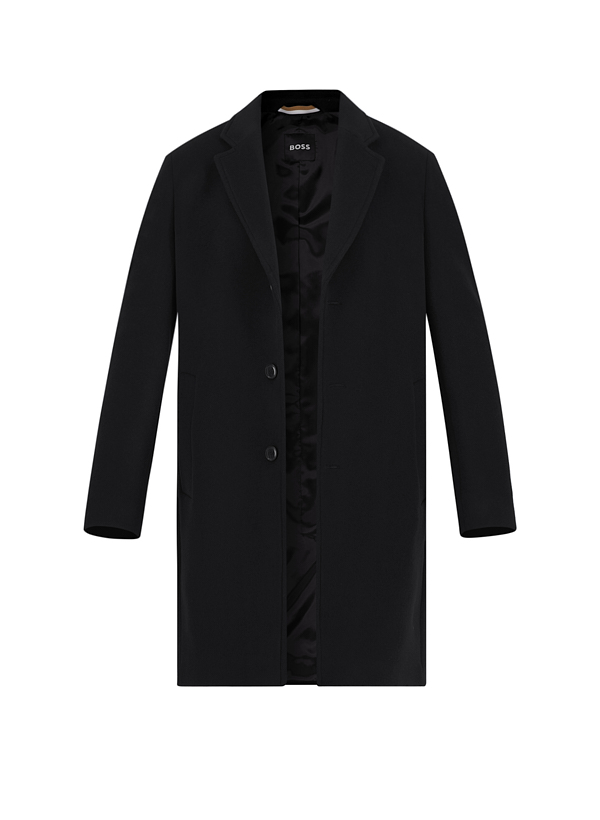 Mantel Hyde, Slim Fit, Wolle, schwarz