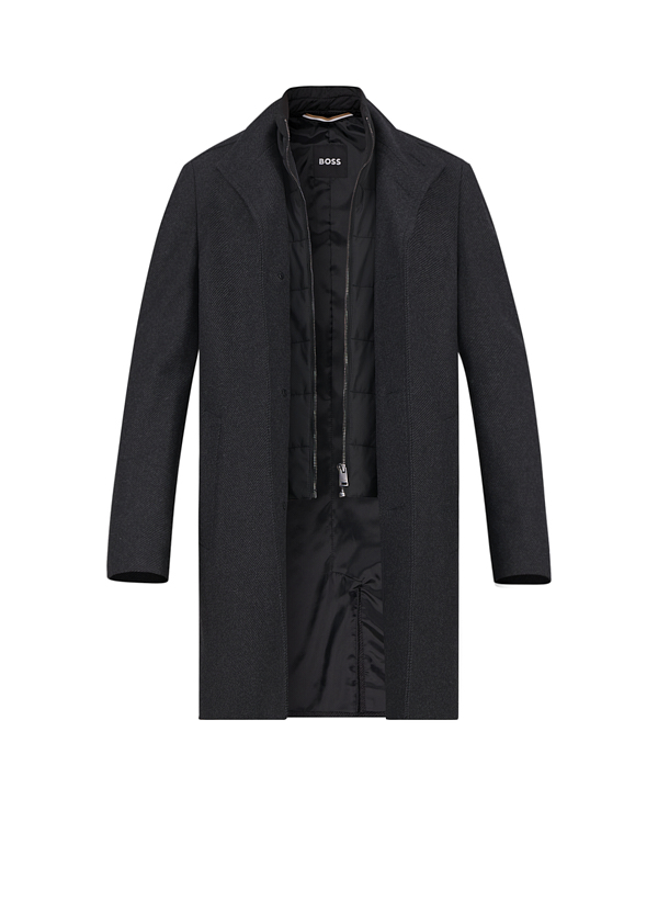 Mantel Hyde, Slim Fit, Wolle, grau