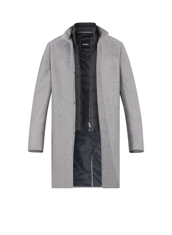 Mantel Hyde, Slim Fit, Wolle, grau