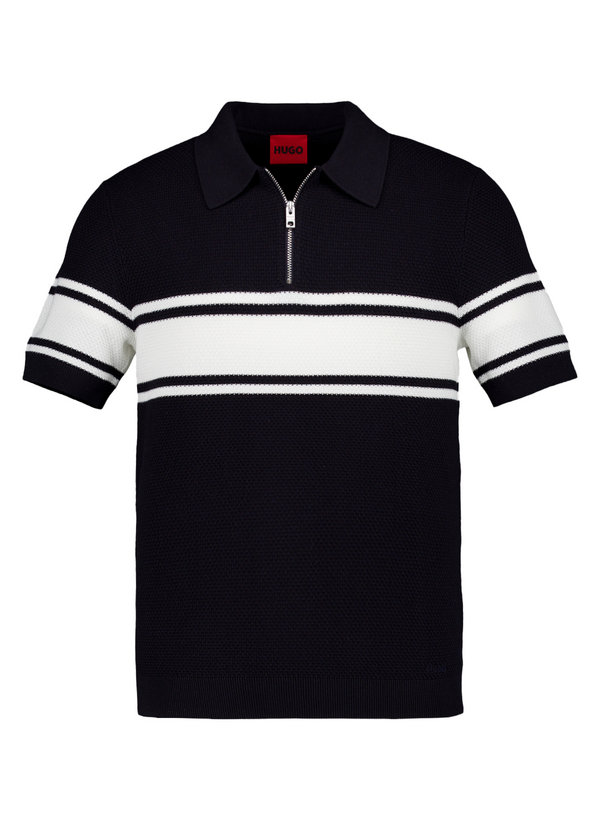 Polo-Shirt Sholton, Viskose-Wolle, dunkelblau