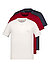 T-Shirts, Baumwolle, weiß-rot. navy - rot-weiß-navy