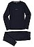 Set, Pyjama, Baumwoll-Jersey, dunkelblau - dunkelblau