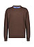 Pullover, Baumwolle, dunkelbraun meliert - dunkelbraun