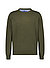 Pullover, Baumwolle, dunkelgrün meliert - dunkelgrün