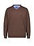 Pullover, Baumwolle, braun meliert - braun
