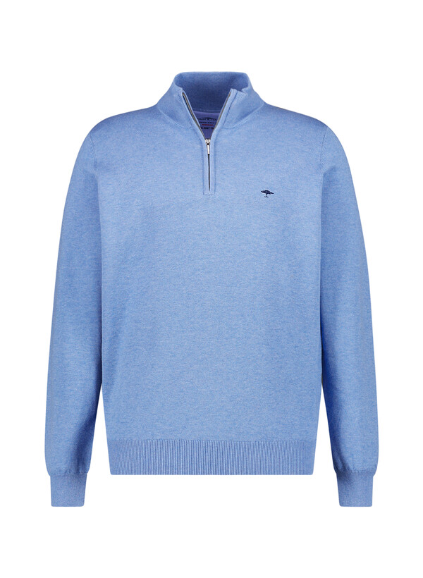 Pullover, Baumwolle, blau meliert