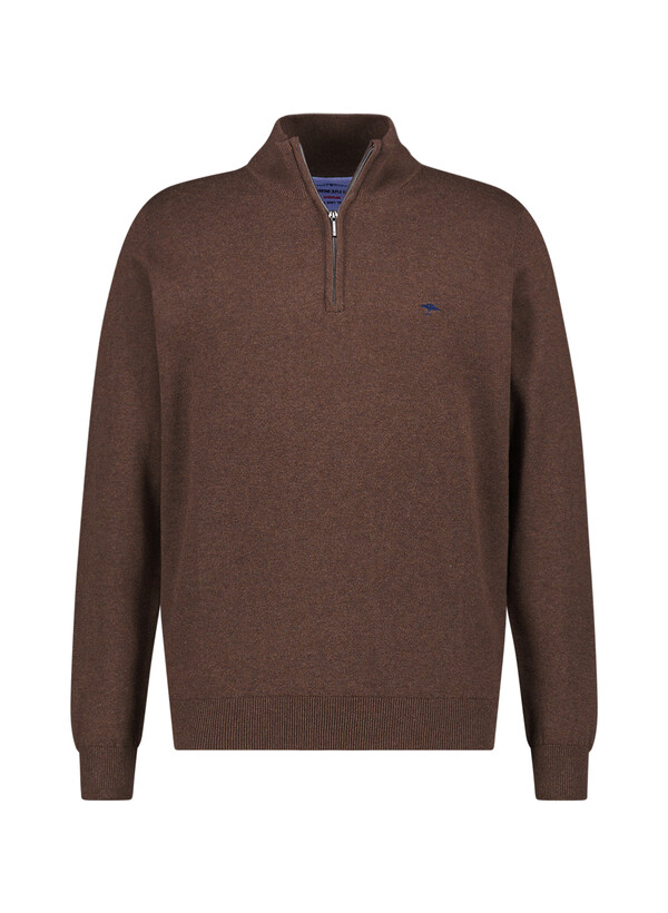 Pullover, Baumwolle, dunkelbraun meliert