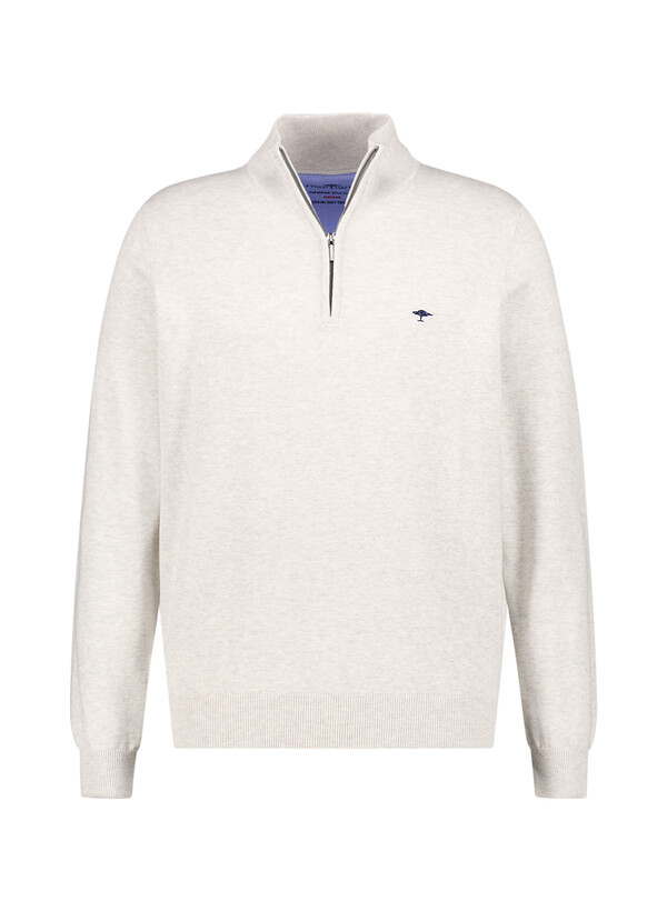 Pullover, Baumwolle, hellgrau meliert