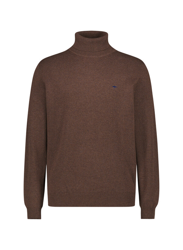 Pullover, Baumwolle, dunkelbraun meliert