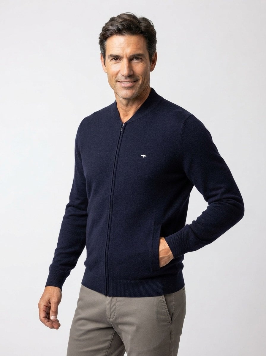 Cardigan, Wolle-Kaschmir, navy