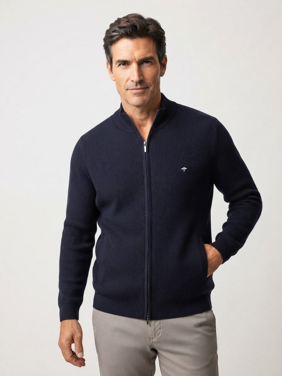 Cardigan, Wolle-Kaschmir, navy