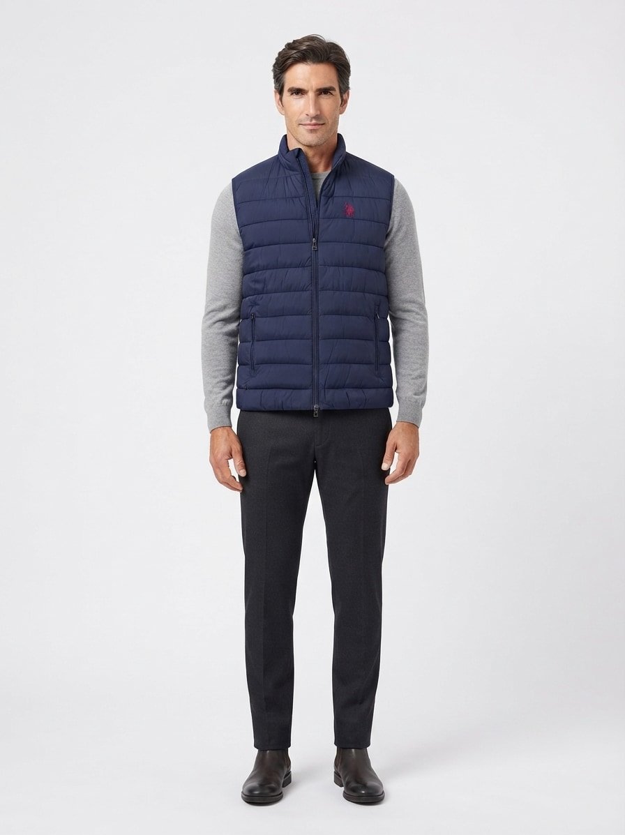 Steppweste, Nylon wasserabweisend, navy