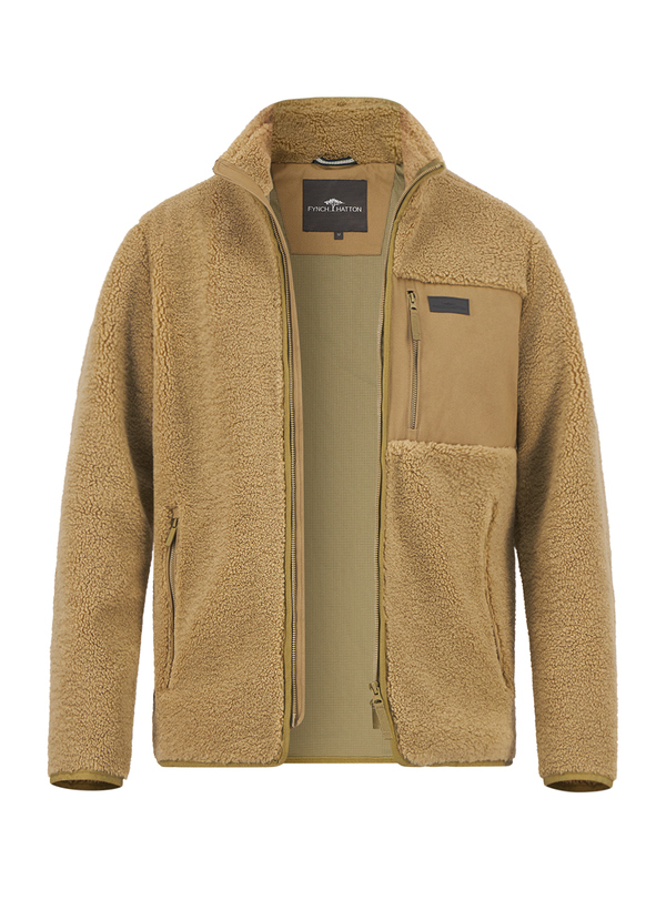 Fynch-Hatton Herren Jacken beige Teddyfell unifarben